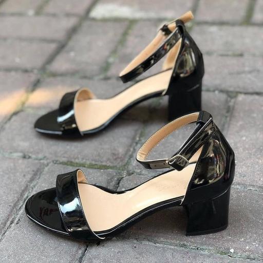 صندل تک بندی مشکی ورنی 5 سانتی